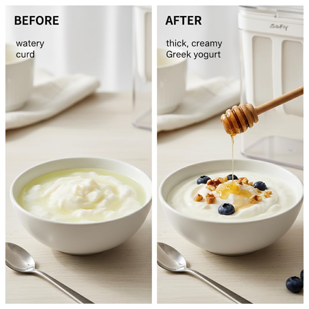 Hung Curd Maker 1100 ml | Durable, BPA-Free | Curd Strainer | Yogurt Filter Strainer | Greek Yogurt Maker | Dahi Maker | Easy Homemade Yougurt and Cheese Maker.