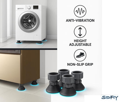 Sidfiy Anti Vibration Pads for Washing Machine | Heavy-Duty 300kg | Set of 4