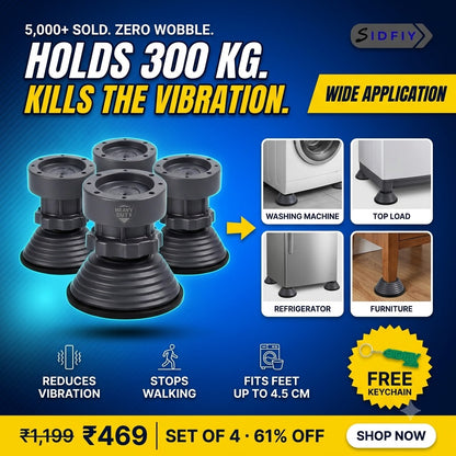Sidfiy Anti Vibration Pads for Washing Machine | Heavy-Duty 300kg | Set of 4