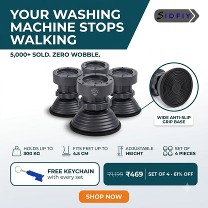 Sidfiy Anti Vibration Pads for Washing Machine | Heavy-Duty 300kg | Set of 4